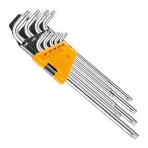 
                Ingco Extra Long Arm 9 Pieces Torx Key Set - HHK13092

                
              