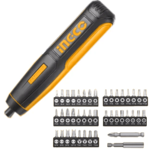 
                Ingco Rechargeable Lithium-ion Screwdriver 4V with 42 Pieces Accessories - CSDLI0403

                
              
