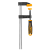 Ingco F-Clamp | Cast Iron Jaws, Chrome-Plated Bar, Rubber Grip | Multiple Sizes