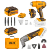 Ingco Lithium-Ion Cordless Heat Gun & Multi-Tool Combo Kit - COSLI230703