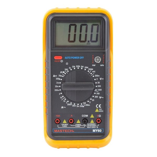 
                Mastech Digital Multimeter 2000 Counts 1000V - MY 60

                
              