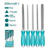Total 8" 5 Pieces Steel File Set - THT918516