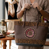 Artisanal Sunburst Beaded Tote Hand Bag