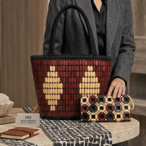 Hand-Beaded Artisan Set: Tote & Matching Clutch