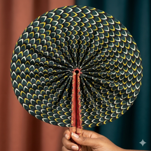 Handcrafted African Print Folding Fan
