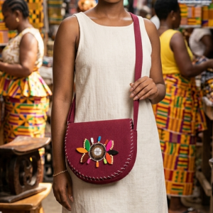 Exquisite Handcrafted Beaded Crossbody Bag