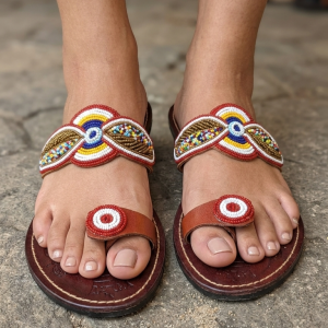 Handcrafted Artisanal Maasai Leather Slippers