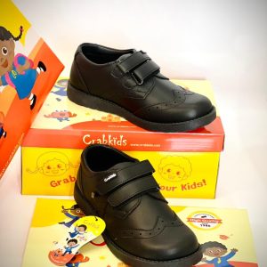Crabkids Premium Leather Brogue School Shoes – Classic Comfort for Kids