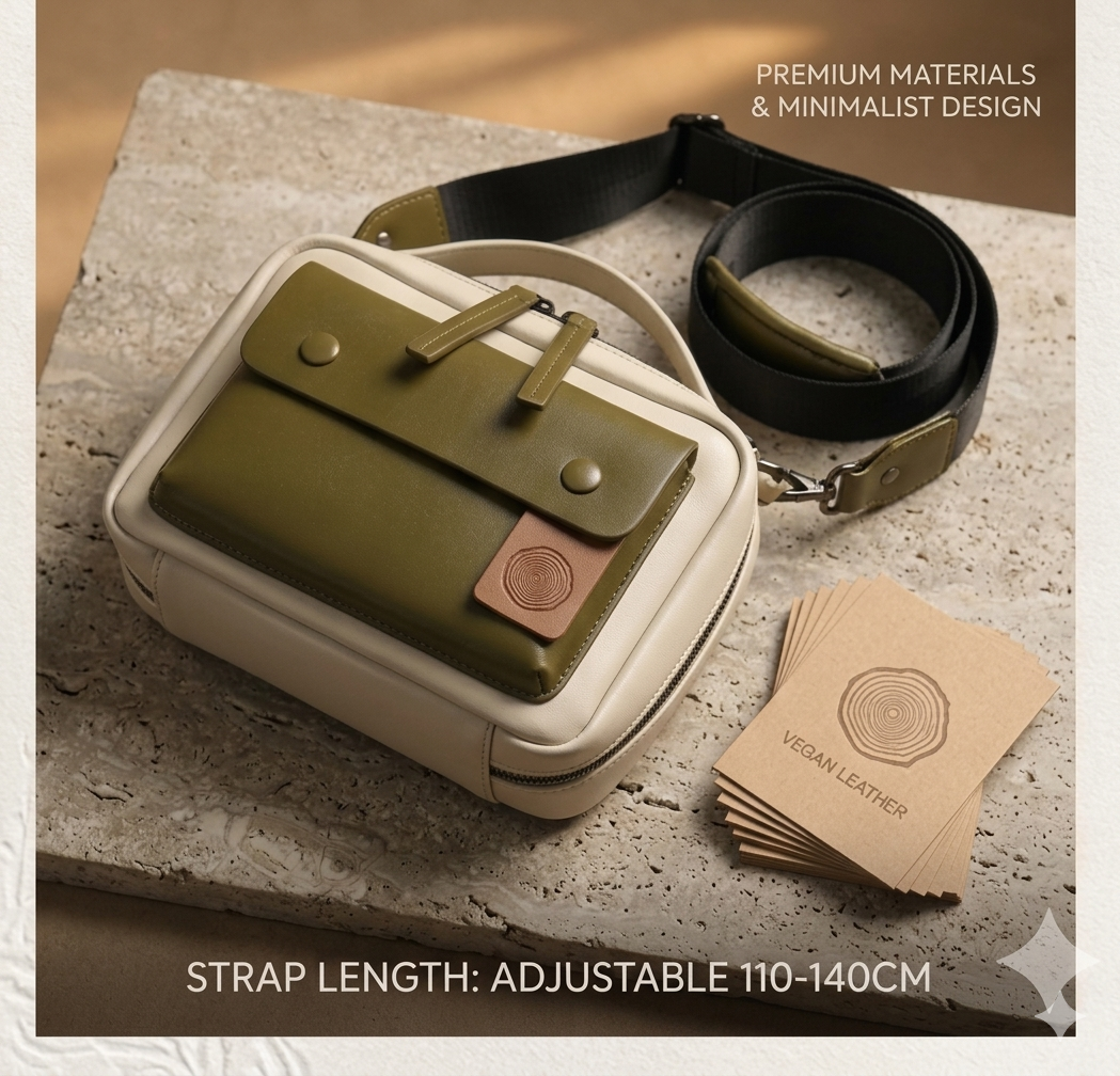 Eco-Chic Crossbody Messenger Bag