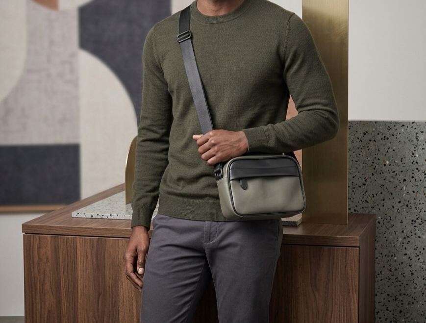 Two-Tone Urban Crossbody Bag - Image 2