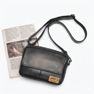 Sleek compact messenger crossbody bag