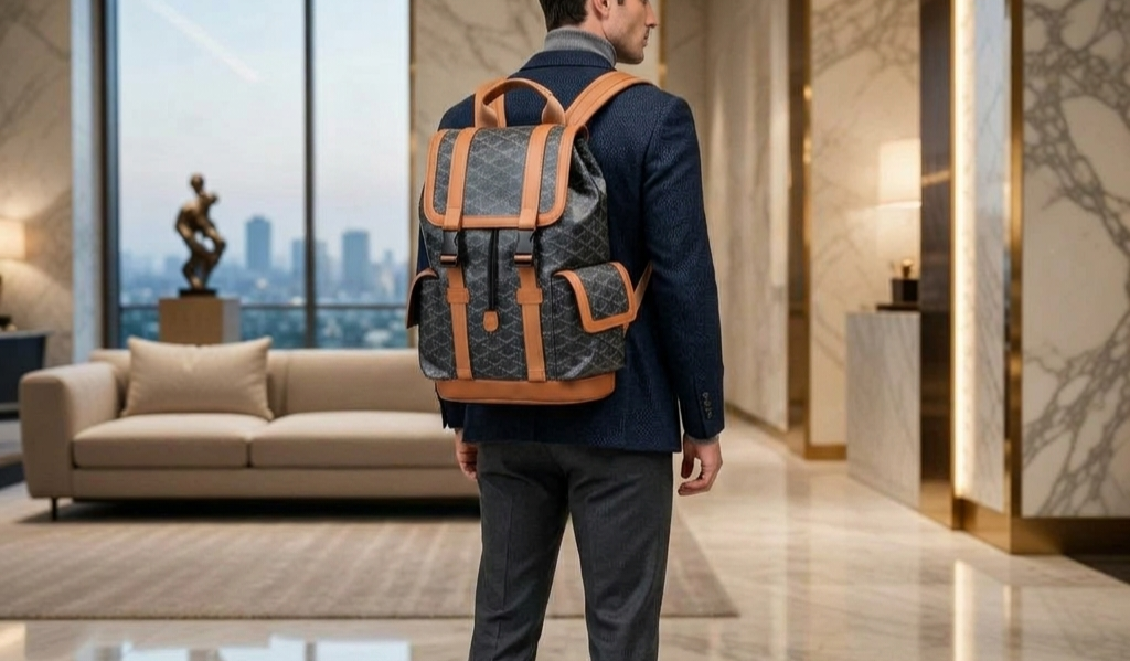 Luxurious Monogram Canvas Heritage Backpack - Image 3