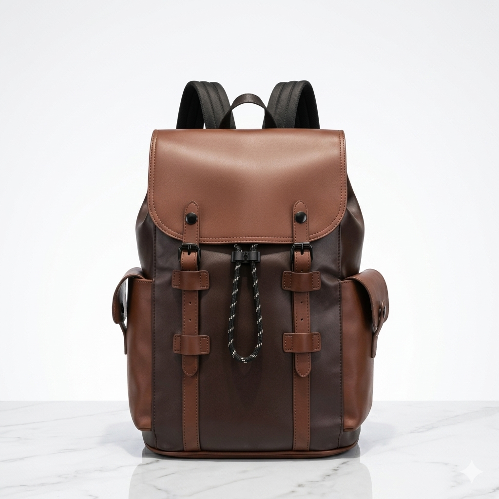 Premium Dual-Tone Leather Heritage Backpack