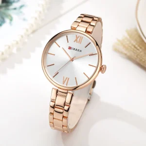 Curren luxurious rose gold finish women's watch
