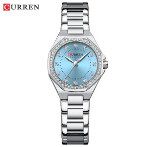 Curren Blanche Luxury Women’s Quartz Watch – Ice Blue & Silver