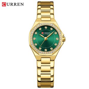 Elegant Curren Blanche Green and Gold Palette Women’s wrist Watch
