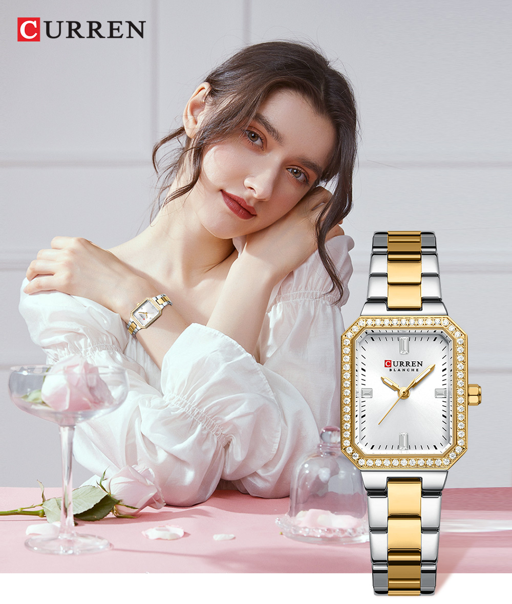Curren luxury-style rectangular quartz watch for women - Image 3