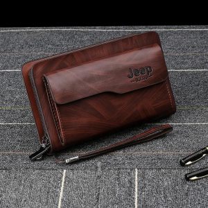 Premium Men’s Long Leather Clutch Wallet & Organizer