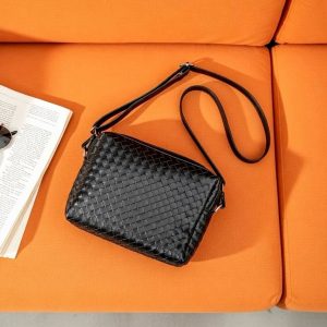 Woven Leather Crossbody Bag
