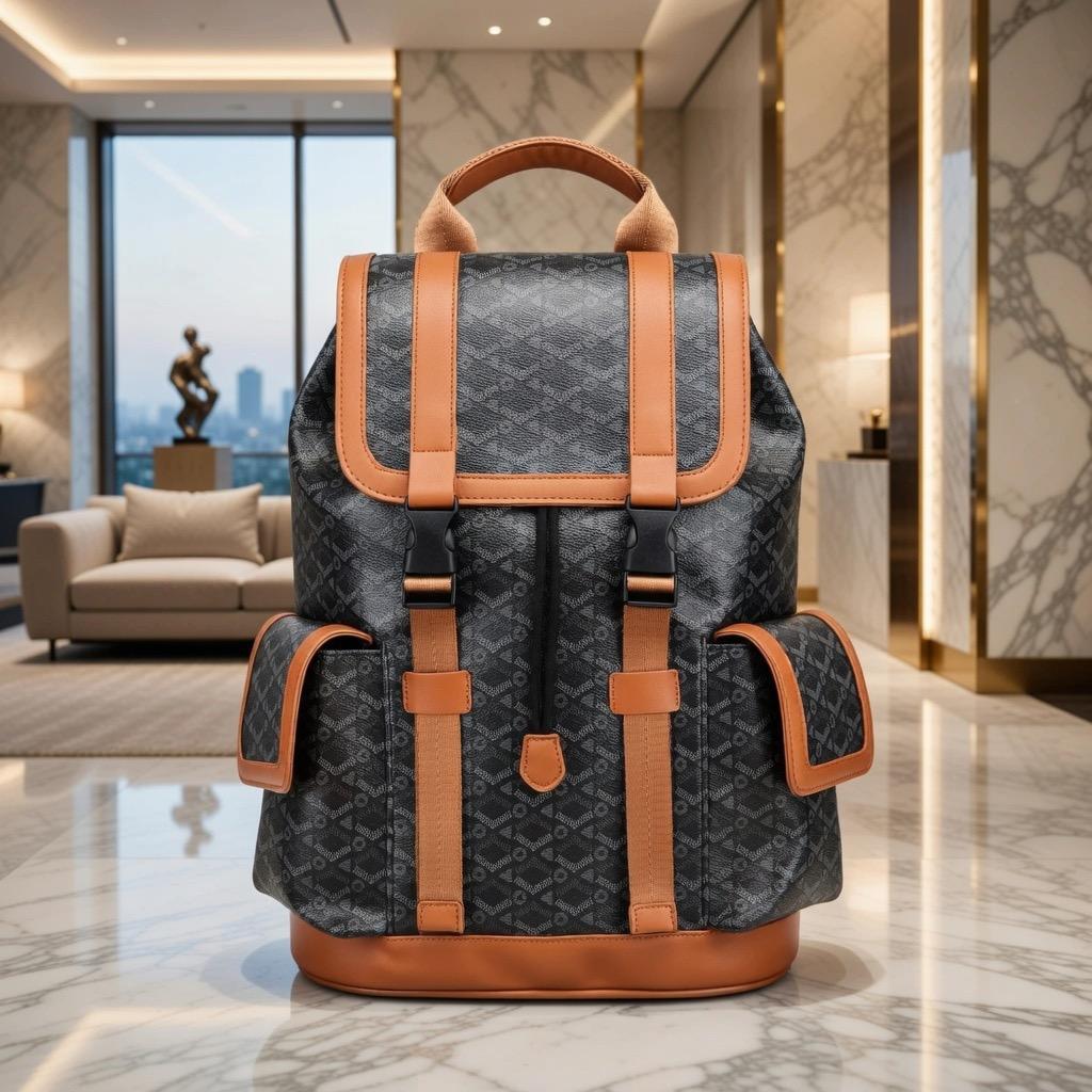 Luxurious Monogram Canvas Heritage Backpack - Image 2
