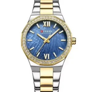 Curren Blanche Women’s Luxury Two-Tone Quartz Watch – Royal Blue Dial