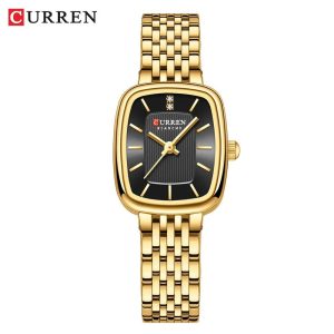 Curren Blanche Gold & Black Quartz Watch